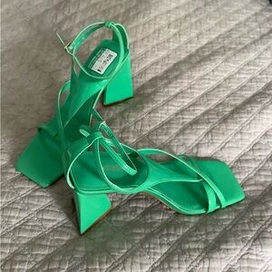 Guess Vibrant Green Block Heels